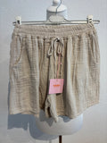 Musselin Shorts beige
