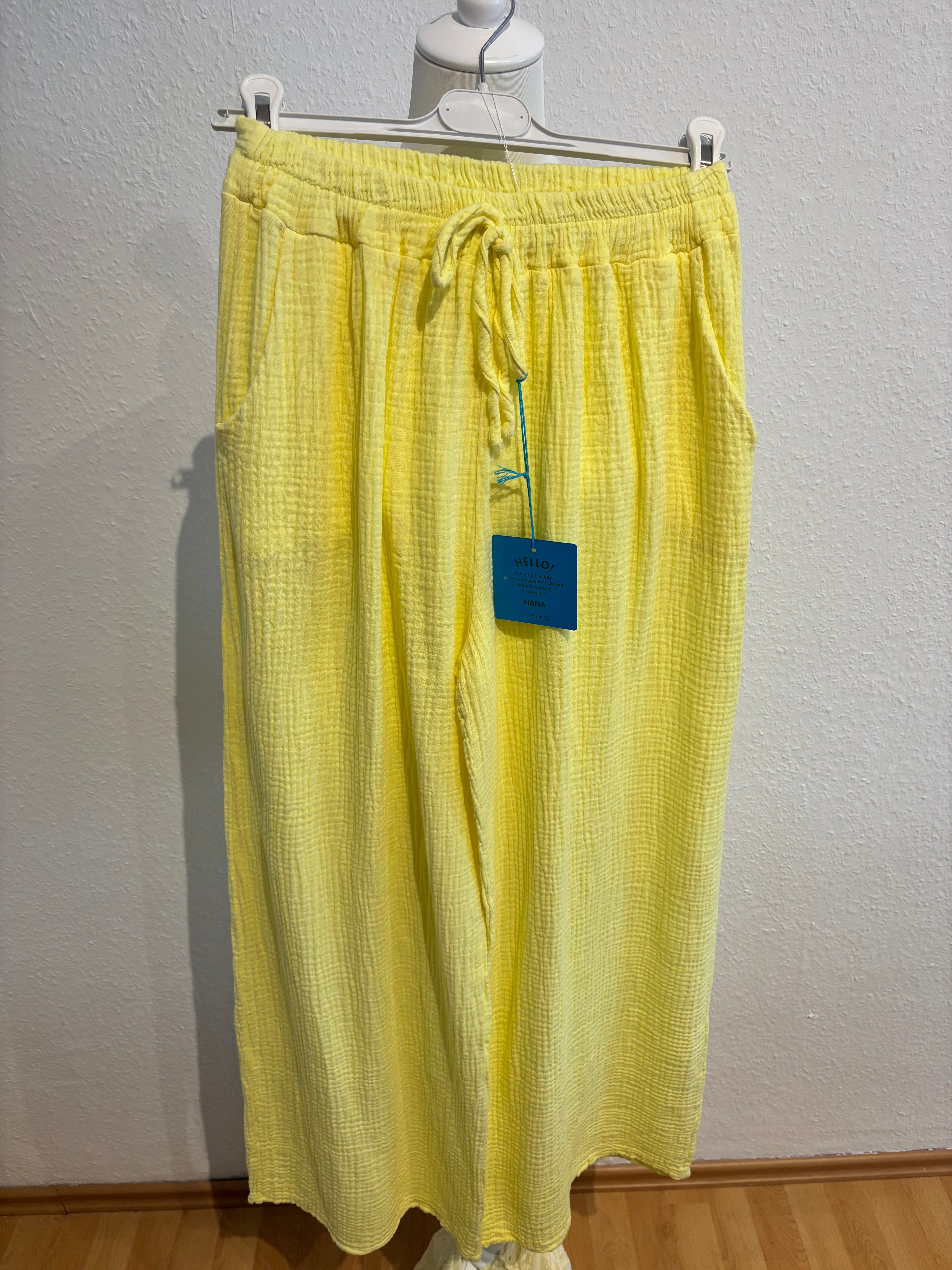 Musselin Hose gelb