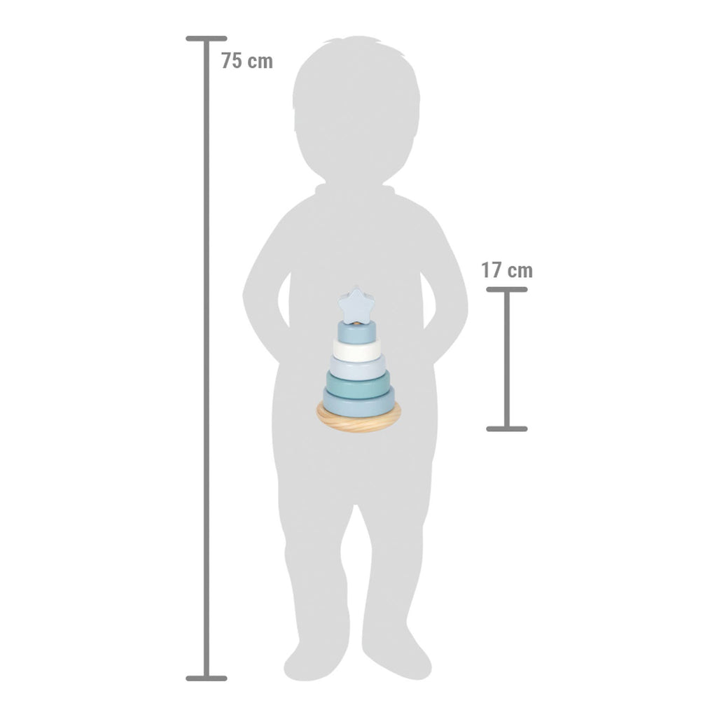 Stapelturm blau | Steckspiele | Holzspielzeug