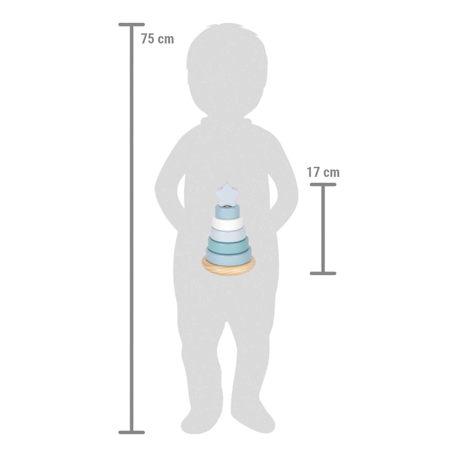 Stapelturm blau | Steckspiele | Holzspielzeug