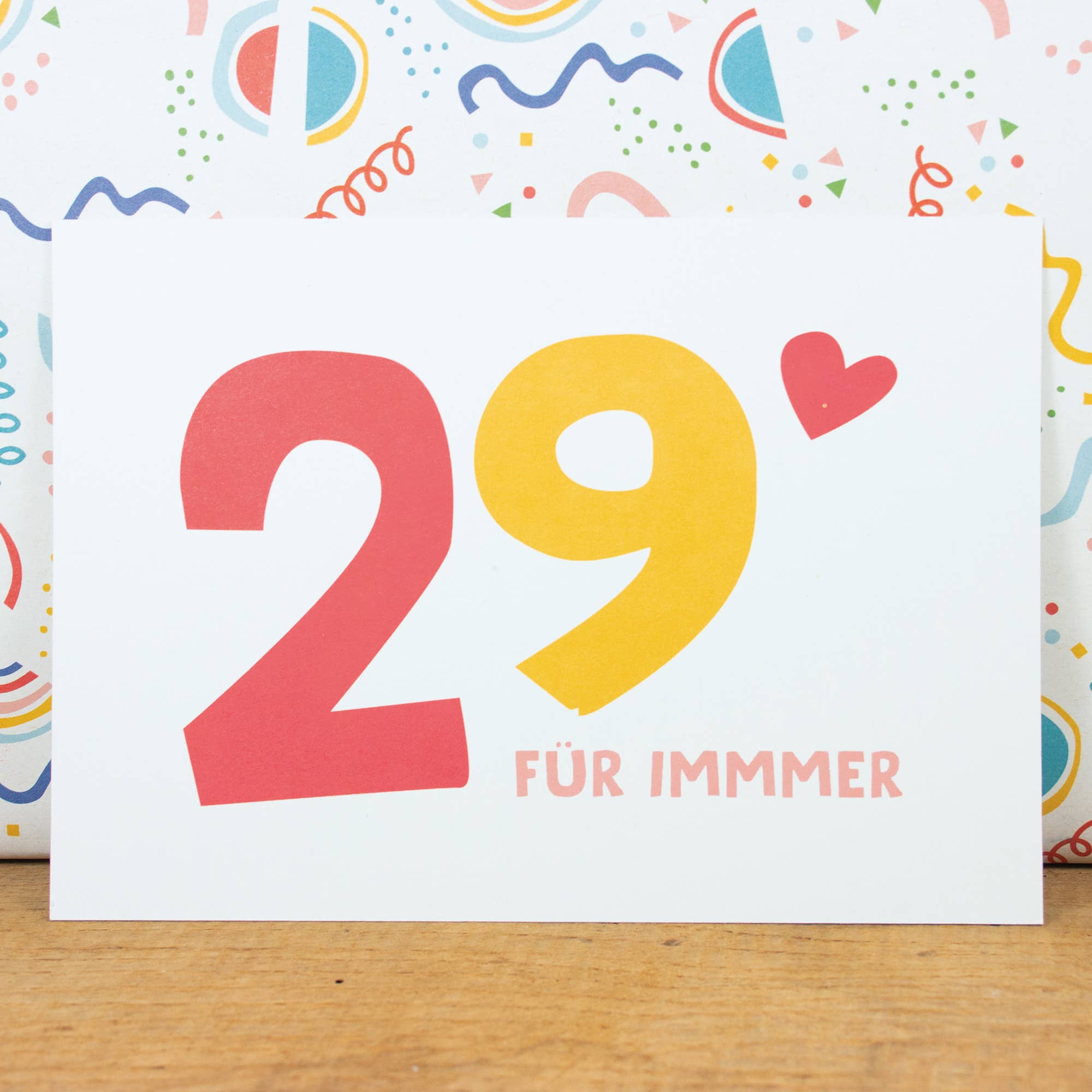 Postkarte "29❤️ für IMMMER" aus Recyclingpapier