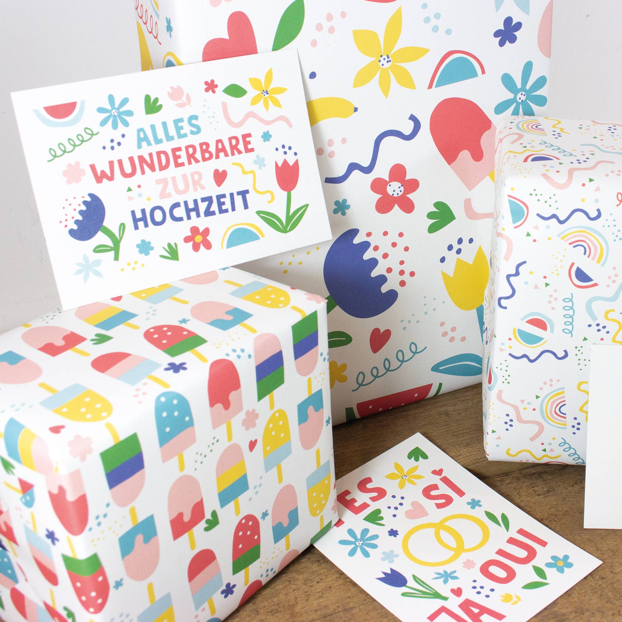 Postkarte Alles Wunderbare zur Hochzeit