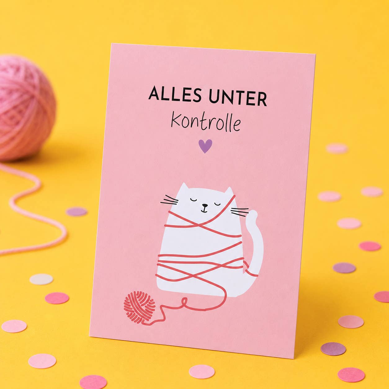 Lustige Postkarte mit Spruch „Alles unter Kontrolle“