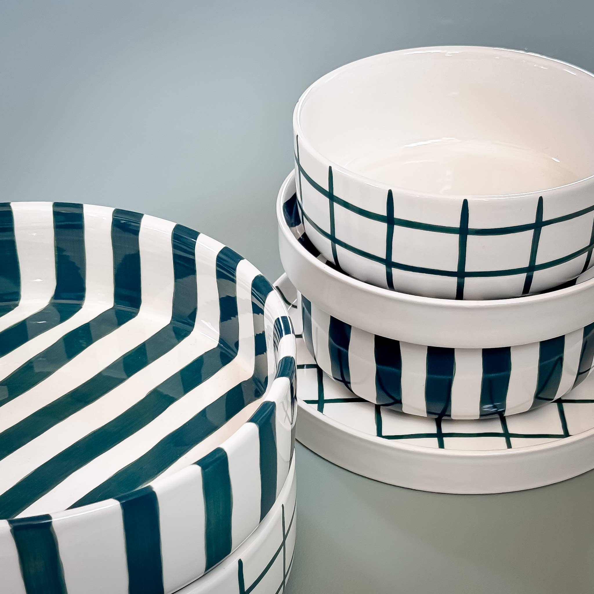 Magazin Minori Vase Stripes - gentle green