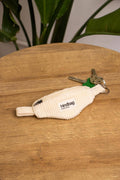 Hindbag Bananen-Schlüsselanhänger Côme Samt Beige