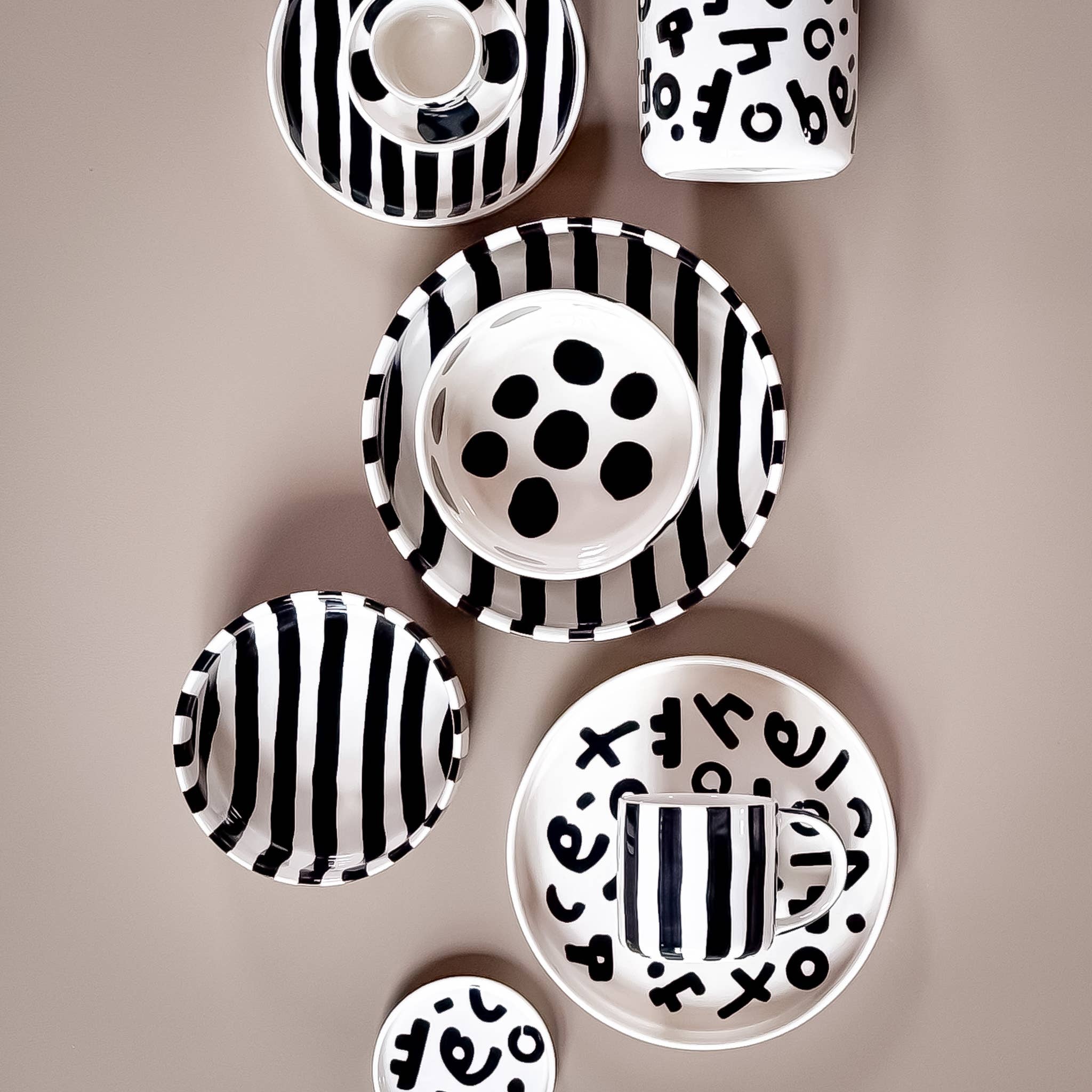 Magazin Minori Vase Stripes - vulcano black