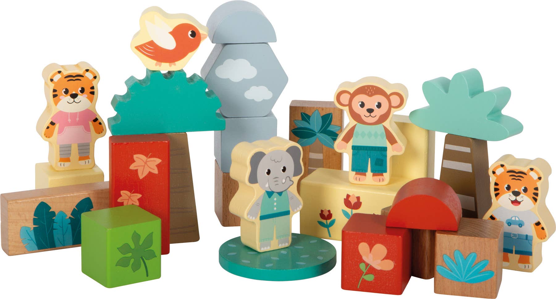 Holzbausteine „Jungle Friends“ | Bausteine | Holzspielzeug