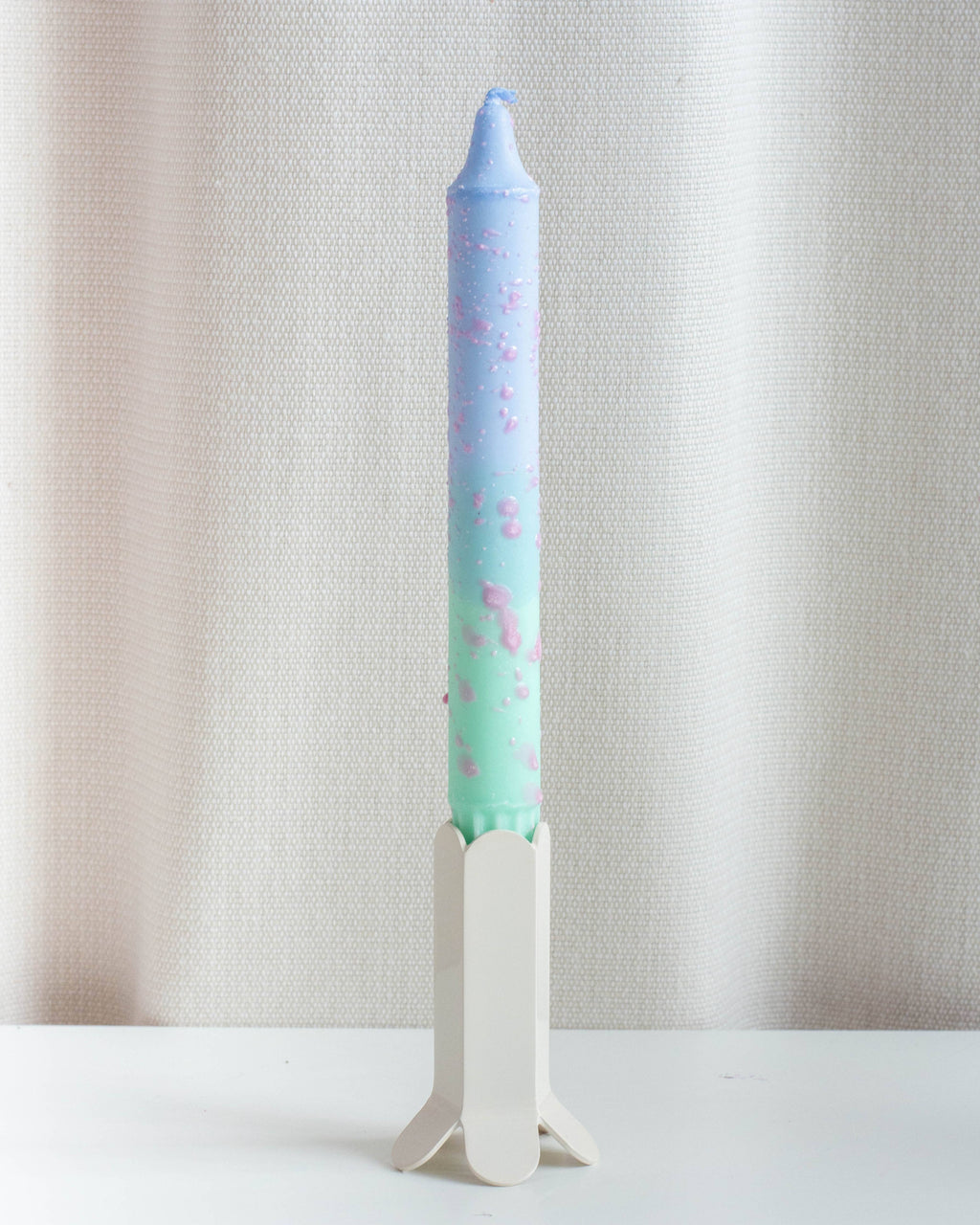 Nordtrice Spitzkerzen – Sommerfarben in Blau & Mint, Pink Confetti