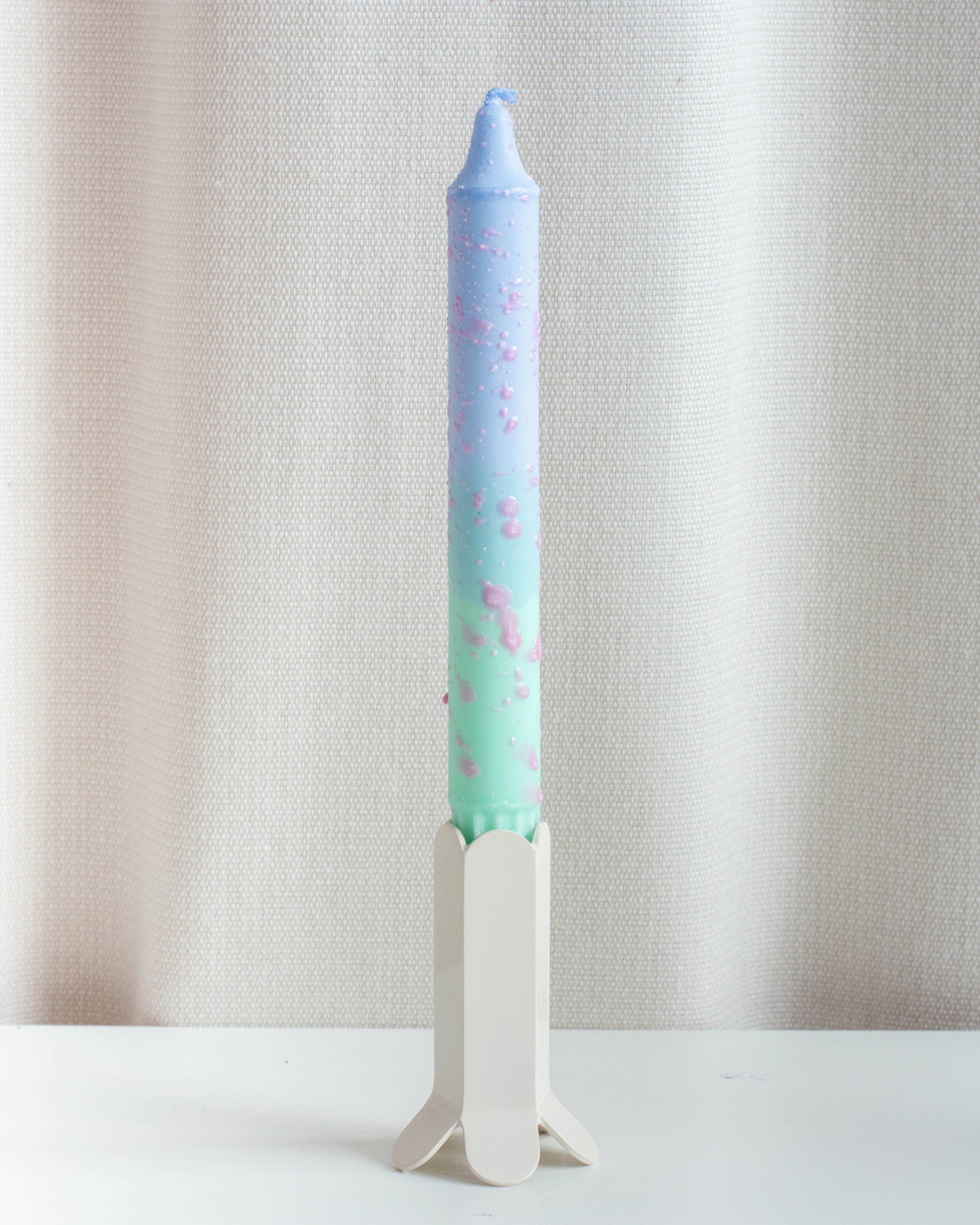 Nordtrice Spitzkerzen – Sommerfarben in Blau & Mint, Pink Confetti