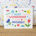 Postkarte Alles Wunderbare zur Hochzeit