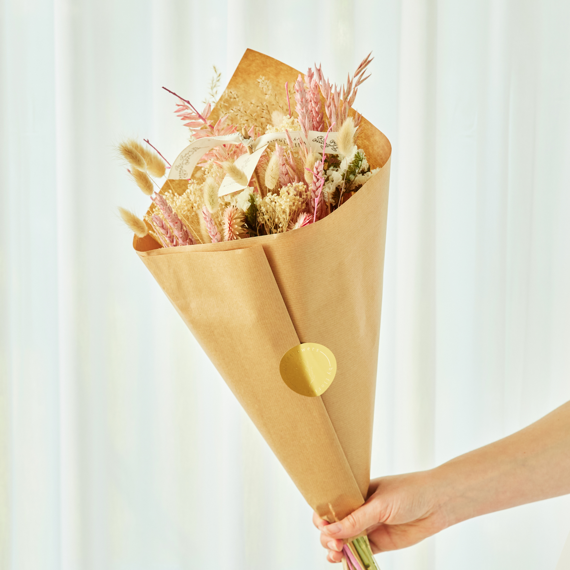 Getrocknete Blumen Exklusiver Feldstrauß – Blush