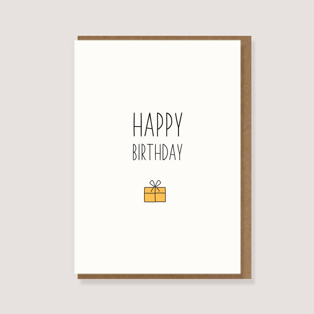 Klappkarte mit Umschlag - "Geschenk - Happy Birthday"
