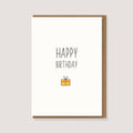 Klappkarte mit Umschlag - "Geschenk - Happy Birthday"