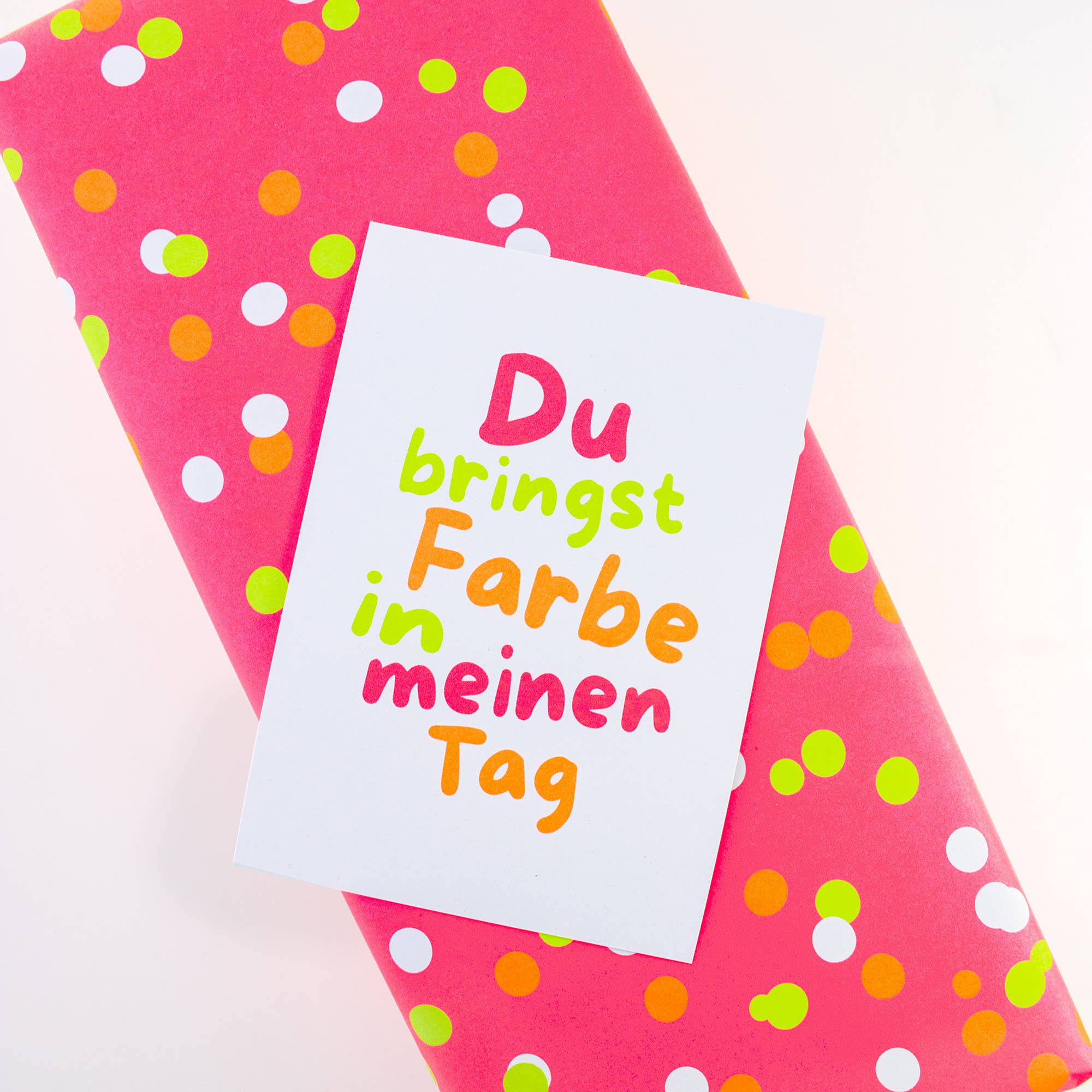 Postkarte "Du bringst Farbe in meinen Tag" Recyclingpapier