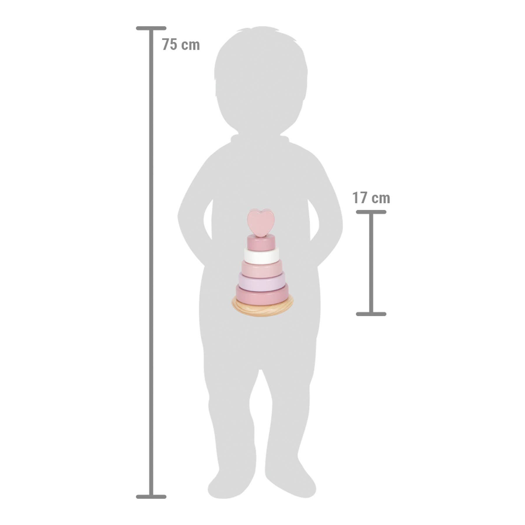 Stapelturm rosa | Steckspiele | Holzspielzeug